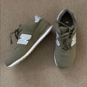 New Balance 574 olive green.